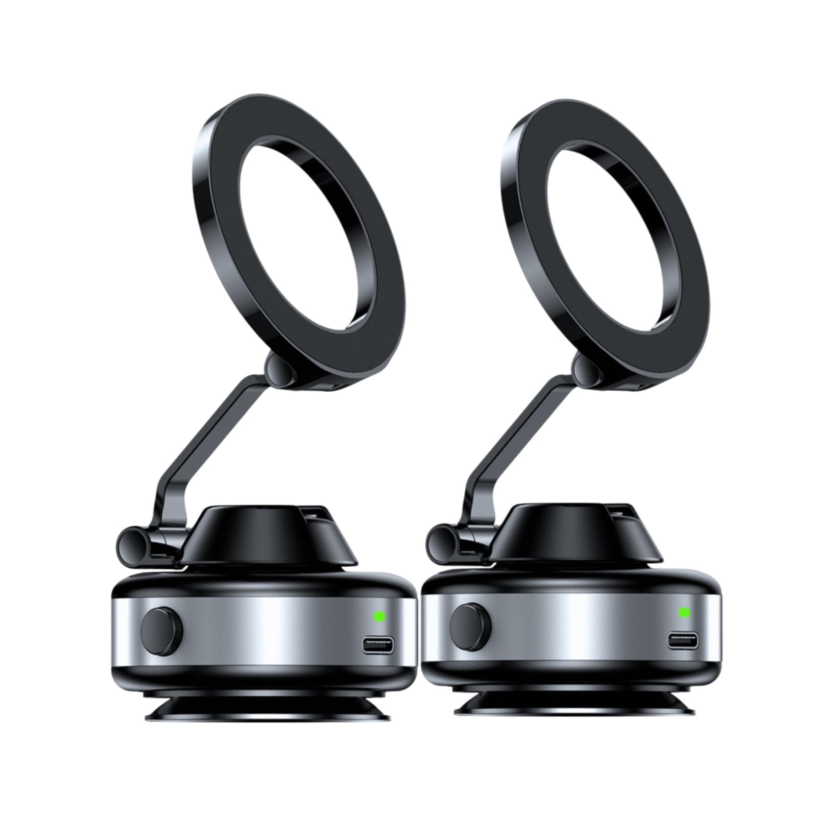 Snapmount Handy Halterung Elektrisch – Se SNAPMOUNT Original, Vakuum Magnetisch Auto Halterung 360° Drehbar, Anti-Vibration (Silberx2)