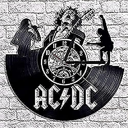 Horloge murale CD quartz silencieuse style rétro disque vinyle