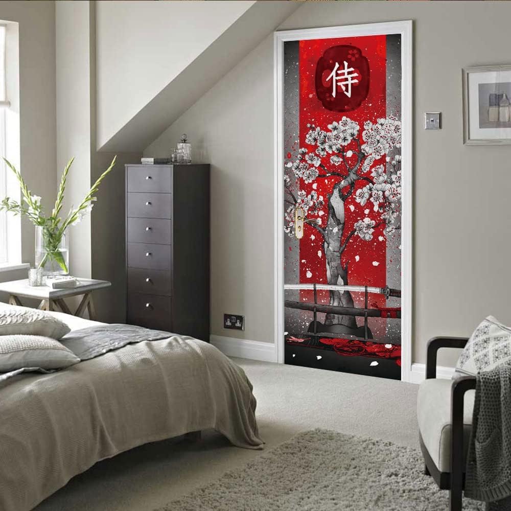Adesivi per Porte Interne Giapponese Adesivo Porta 3D