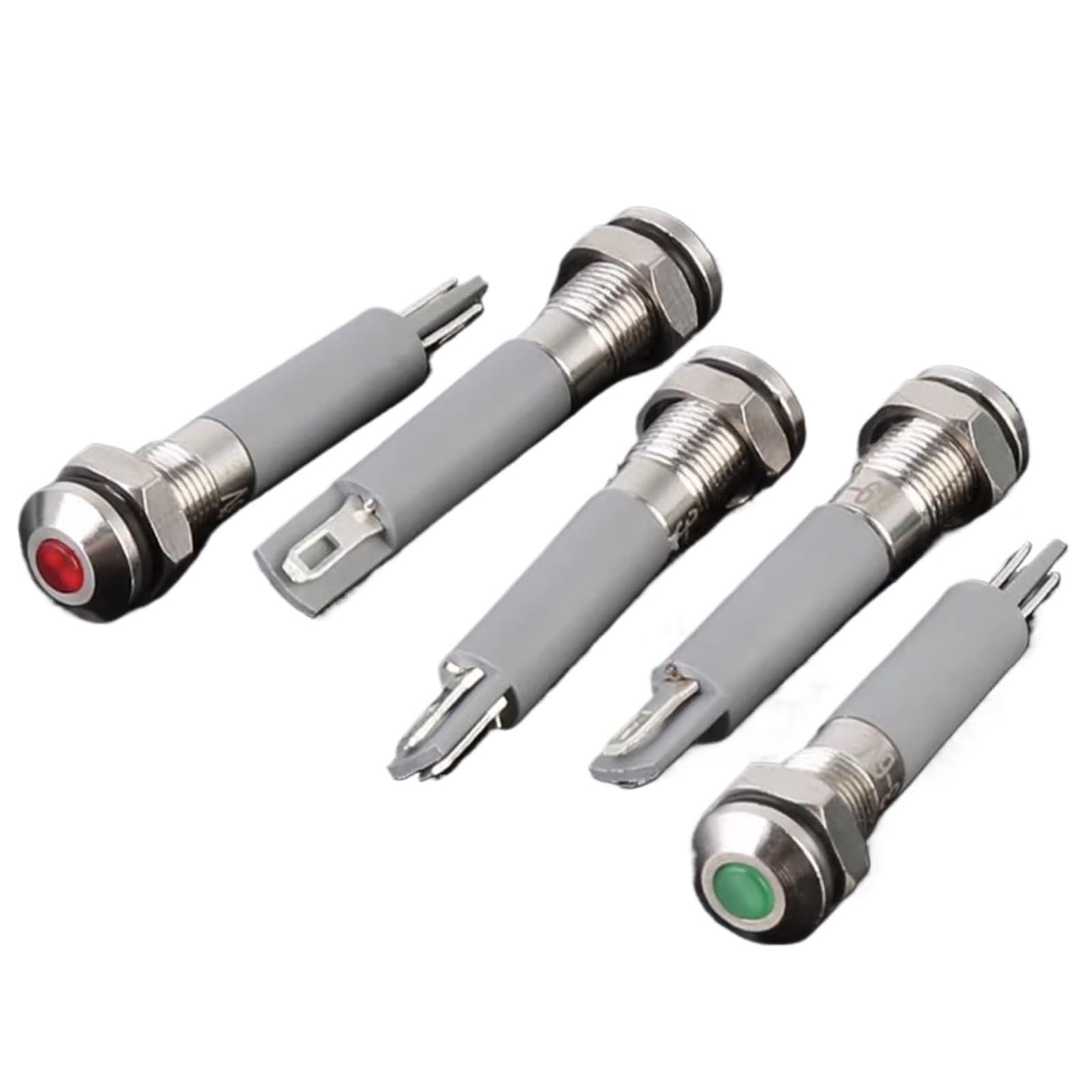 20 sztuk 6 mm LED lampka kontrolna do posiłków, klasa wodoszczelności IP65, lampka sygnalizacyjna LED AC/DC 3~220 V, lampka kontrolna, 2 piny, terminal (żółte światło, 3 V-6 V)