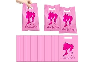 50 Pack Pink Princess Party Favor Bags Kids Birthday Supplies