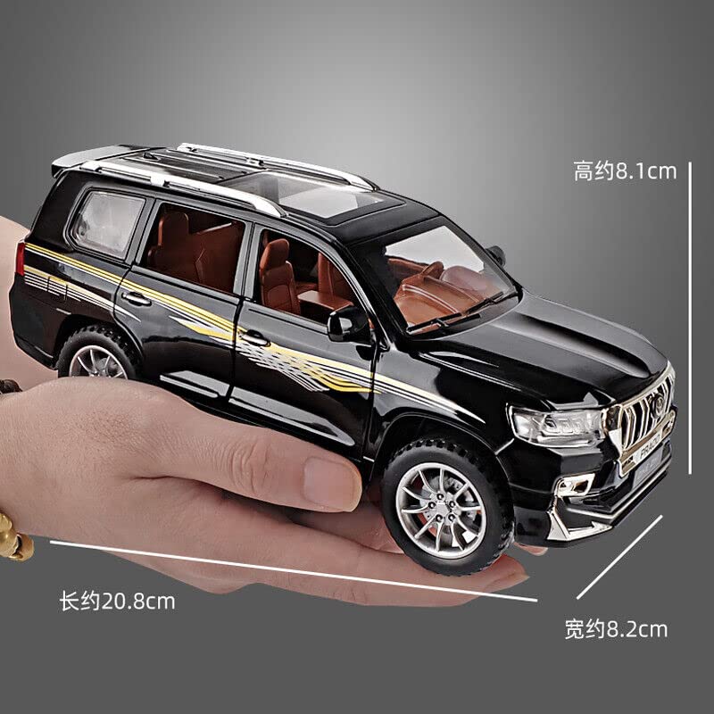 Image of Alloy Metal Pull Back Die-cast Car 1:24 Prado Diecast Metal Pullback Toy car with Openable Doors & Light, Music Boys Gifts Toys for Kids【Colors as Per Stock】