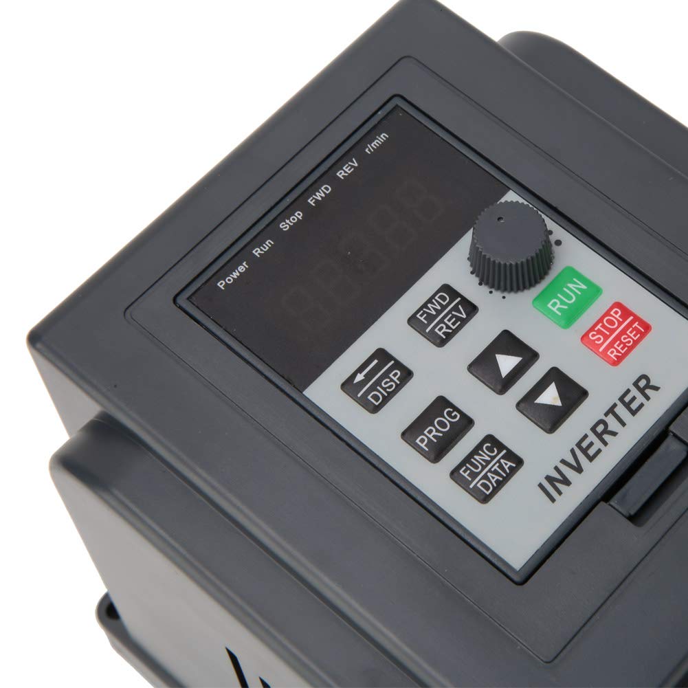 Fafeicy Inverter Motore Convertitore di Frequenza Variabile, 2,2 kW, 220V Monofase a 380V Trifase, 12A, Controllo PWM, 125x180x125mm