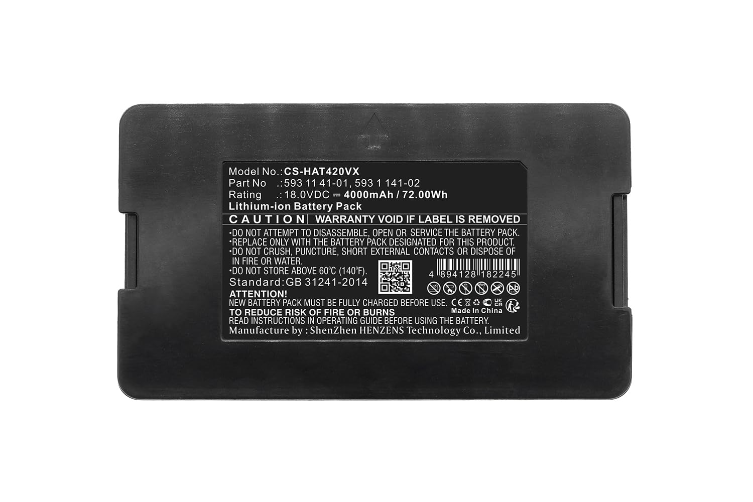 PowerSmart Batería de ion de litio de 4000 mAh 18 V para Husqvarna Automower 320 (años 2013-2015), Automower 330X (años 2013-2015), Automower 420 (años 2016-2022), 593 11 41-01, 593 24 74 -01