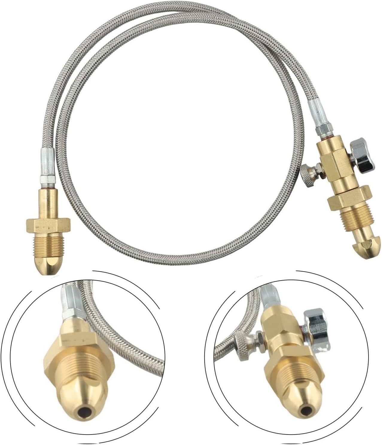 Transfer Adapter Hose for Argon Tanks, Inert Gas Welding Hose, Argon Meter Regulator Adapter Hose, G 5/8" Connecting Hose for Connect Argon Tank, for G 5/8" RH INT Argon Cylinder