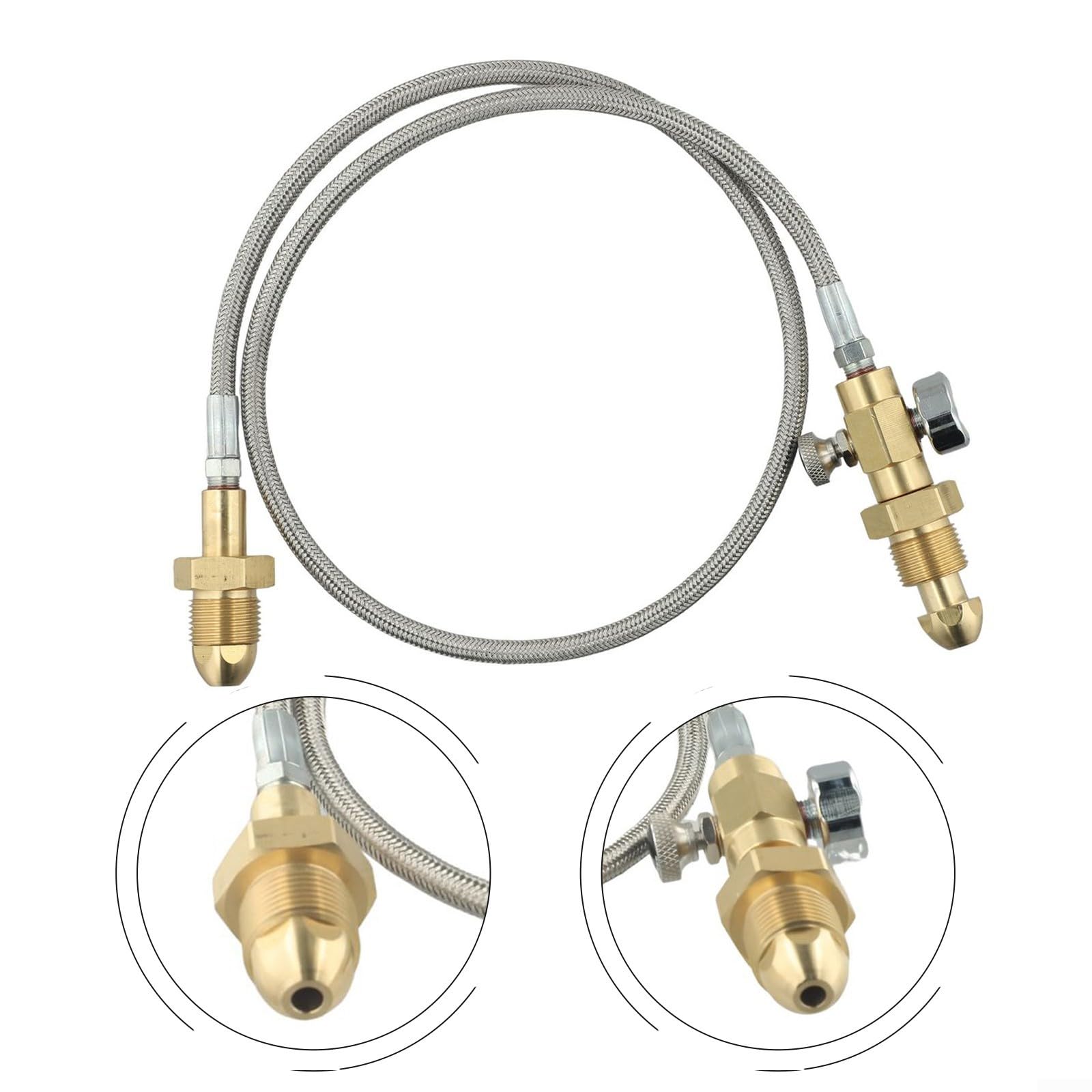Manguera adaptadora de transferencia para tanques de argón, manguera de soldadura de gas inerte, manguera adaptadora reguladora de medidor de argón, manguera de conexión G de 5/8 pulgadas