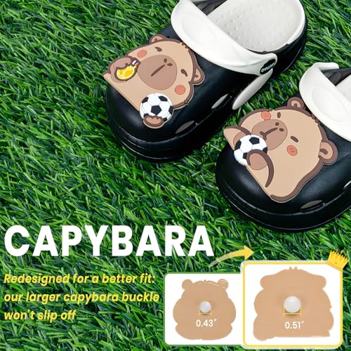 Image of Cute Capybara Slippers for Kids,Kids Girls Boys Clogs Garden Shoes,Funny Toddler Animal Slides Sandals,Water Shower Beach Pool Slippers Indoor Outdoor