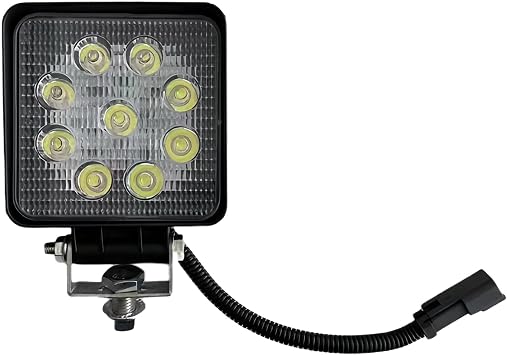 Big arm LED headlight cab top light suitable for excavator 306 307E 313 320 329 336 349D 9-bead yellow light with plug 12V24V universal
