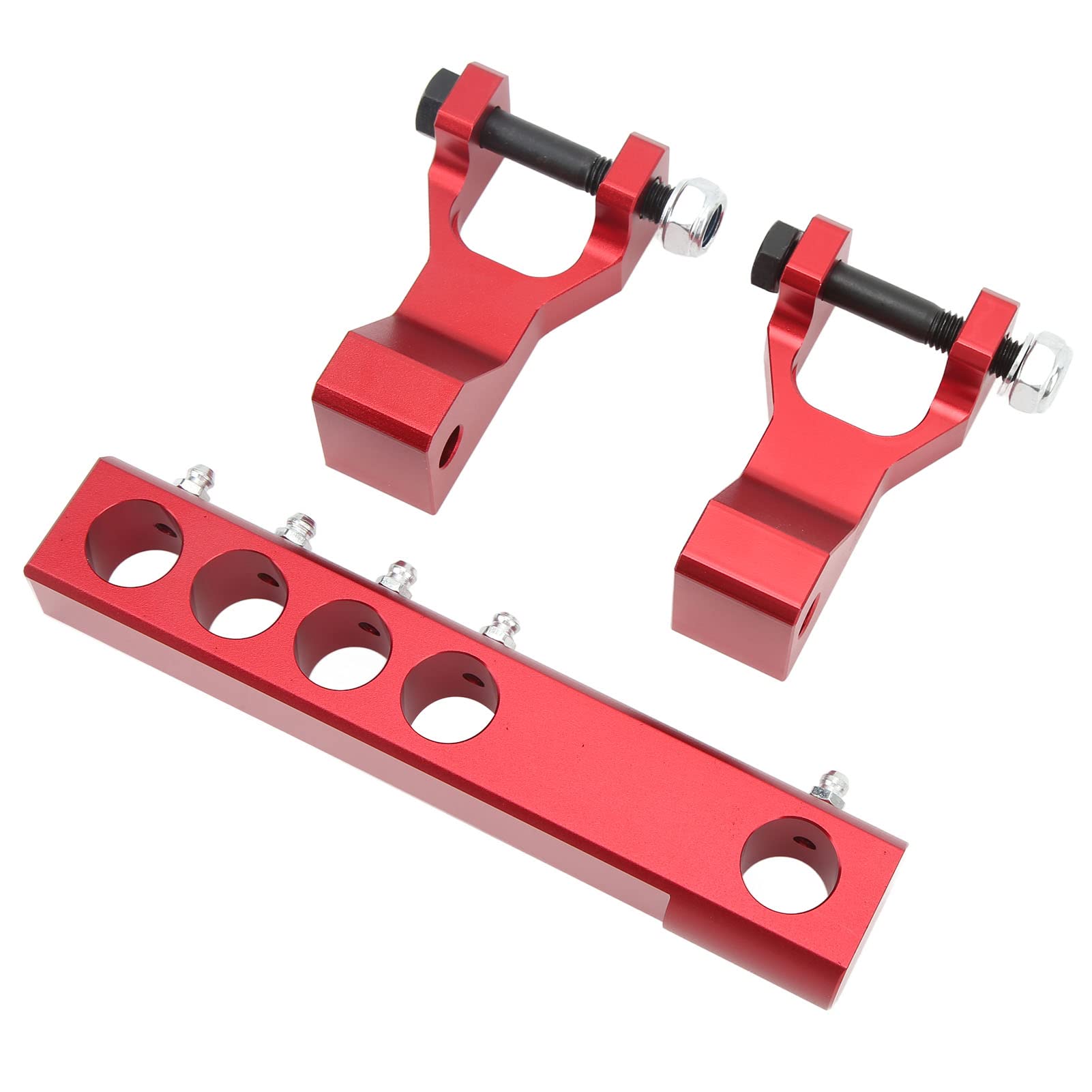 Kit de descenso delantero y trasero ajustable para un mejor manejo y estabilidad para Banshee 350 YFZ350 Warrior 350 YFM350X CNC aleación de aluminio (rojo)
