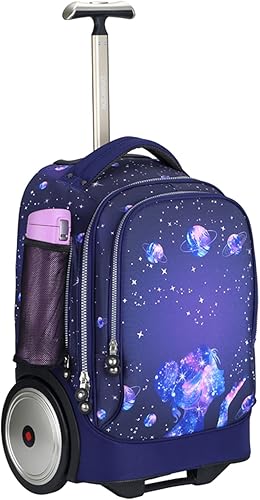 UNIKER Bolsa con ruedas para laptop de 14 pulgadas, mochila con ruedas, bolsa de computadora con ruedas de 20 pulgadas, Dreams