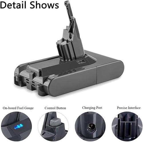 Miniatura 3 de Batería de repuesto V8 de 4.0Ah compatible con V8 Animal V8 Absolute V8 Fluffy V8 Motorhead V8 Fibra de carbono sin cable Aspiradora de mano
