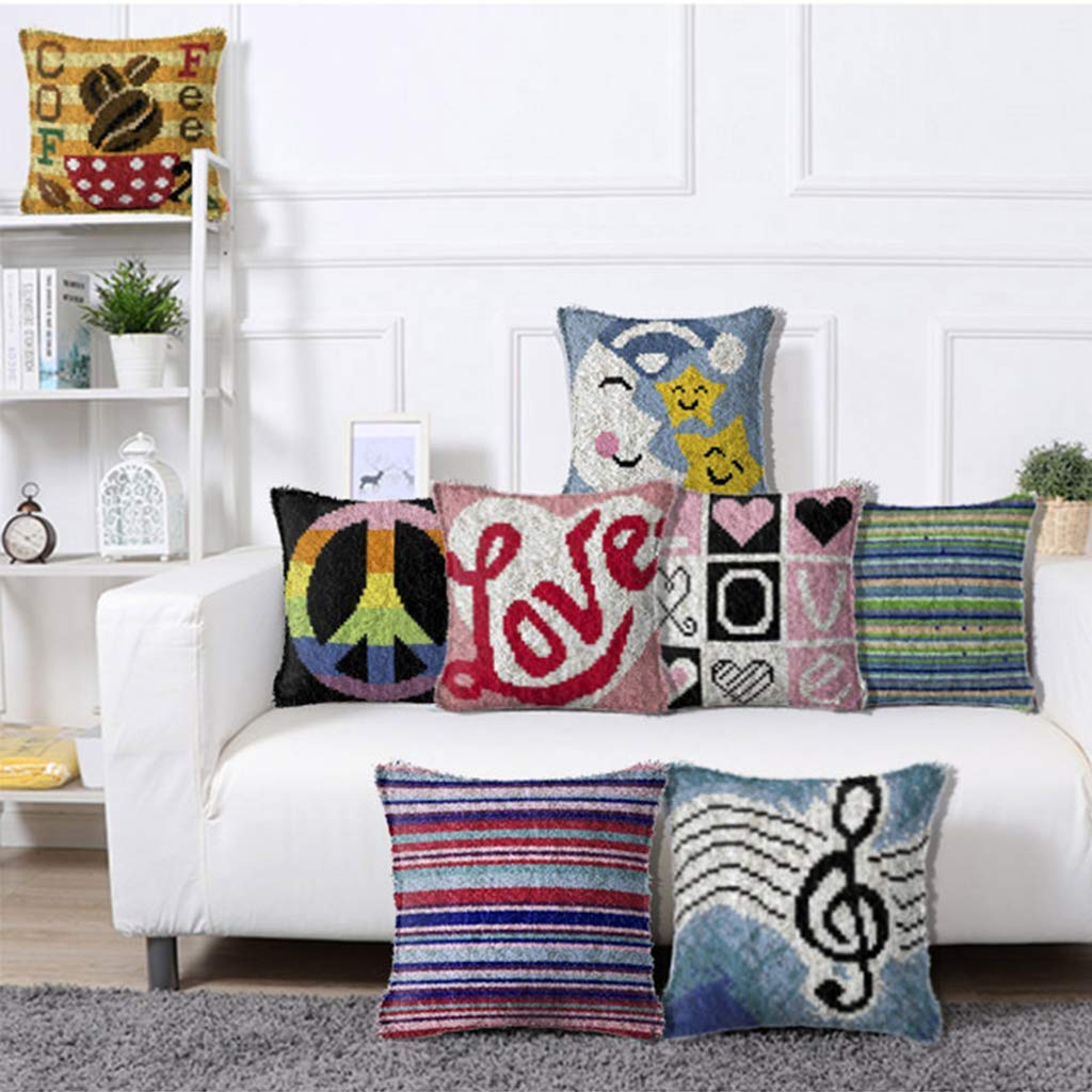 Kit Coussin à Nouer DIY Motif Panda - 40x40 Cm - Inclut Fil, Housse, Crochet - Activité Manuelle Enfant/adulte