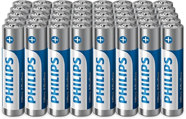 Philips Ultra AAA Alkaline Batteries - Reliable for Remotes, Toys and Small Gadgets, Pack of 40 - 1