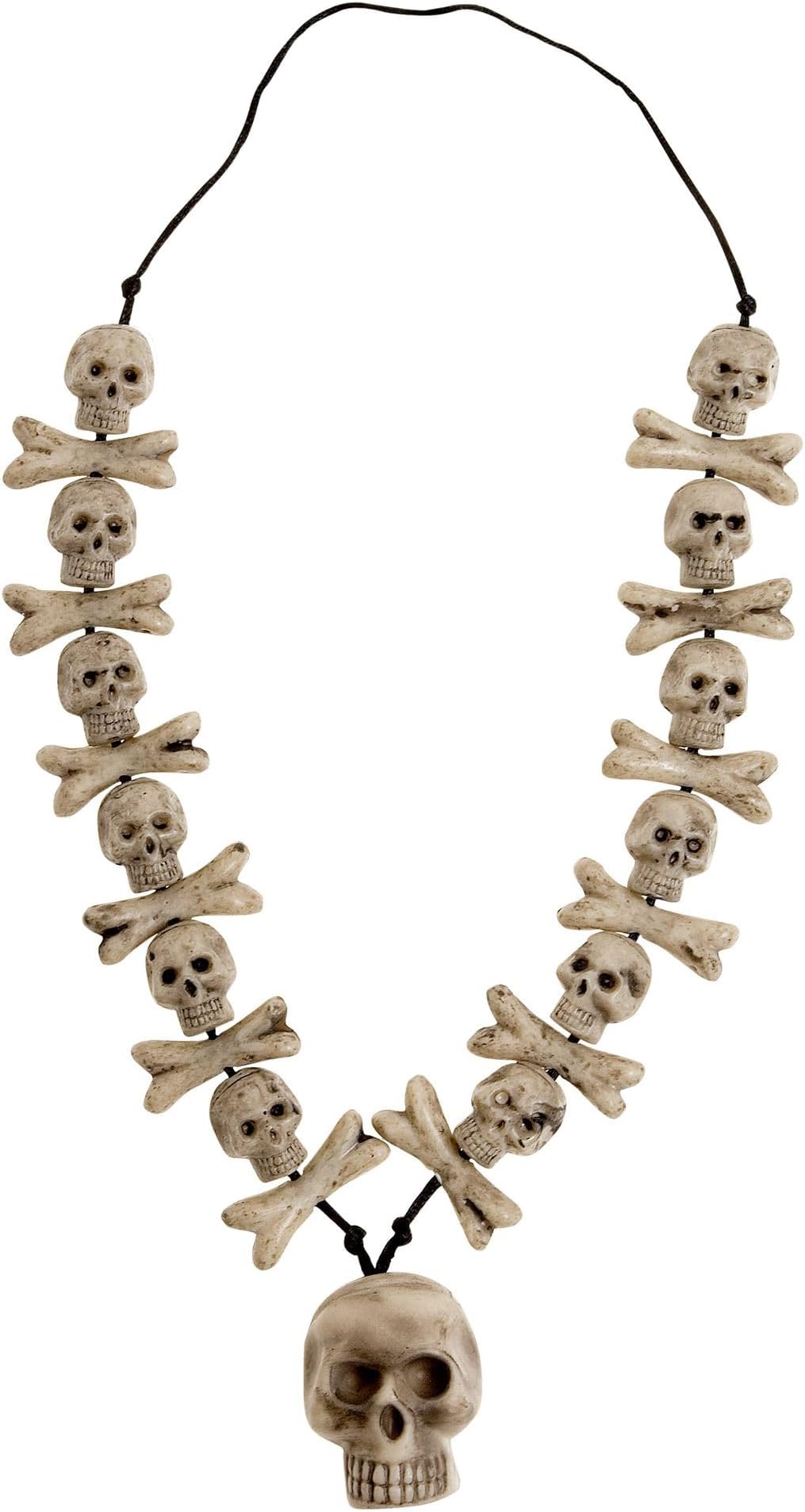 Skulls & Cross Bones Necklaces Halloween Jewellery for Fancy Dress Costumes Accessories Accessory