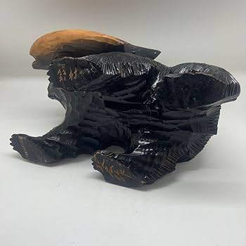 Amazon.co.jp: 良品 北海道 木彫り 熊 銘あり 政広作 レア！ : ホビー