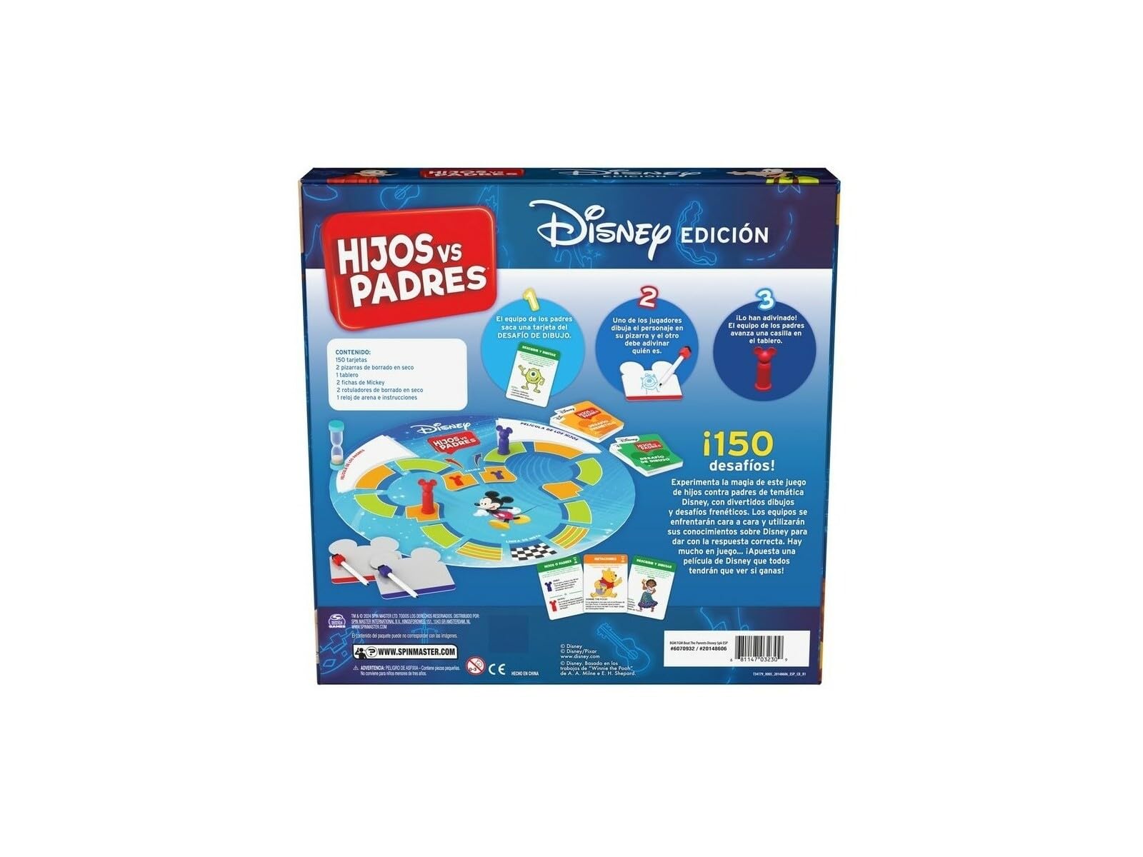 Spin Master Games – Brettspiel Kinder gegen Eltern, Disney-Edition, für die ganze Familie – 6070932 – Geschenk für Kinder ab 8 Jahren +