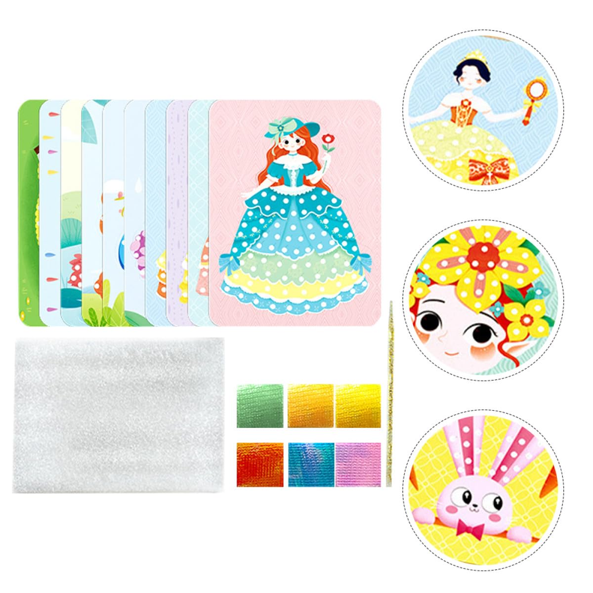 WEKAMOS Kit DIY de Pintura Punzonada para Principiantes Creativo de Manualidades Infantiles Desarrollo Motriz y Concentración Fácil de Usar y Almacenar Regalo