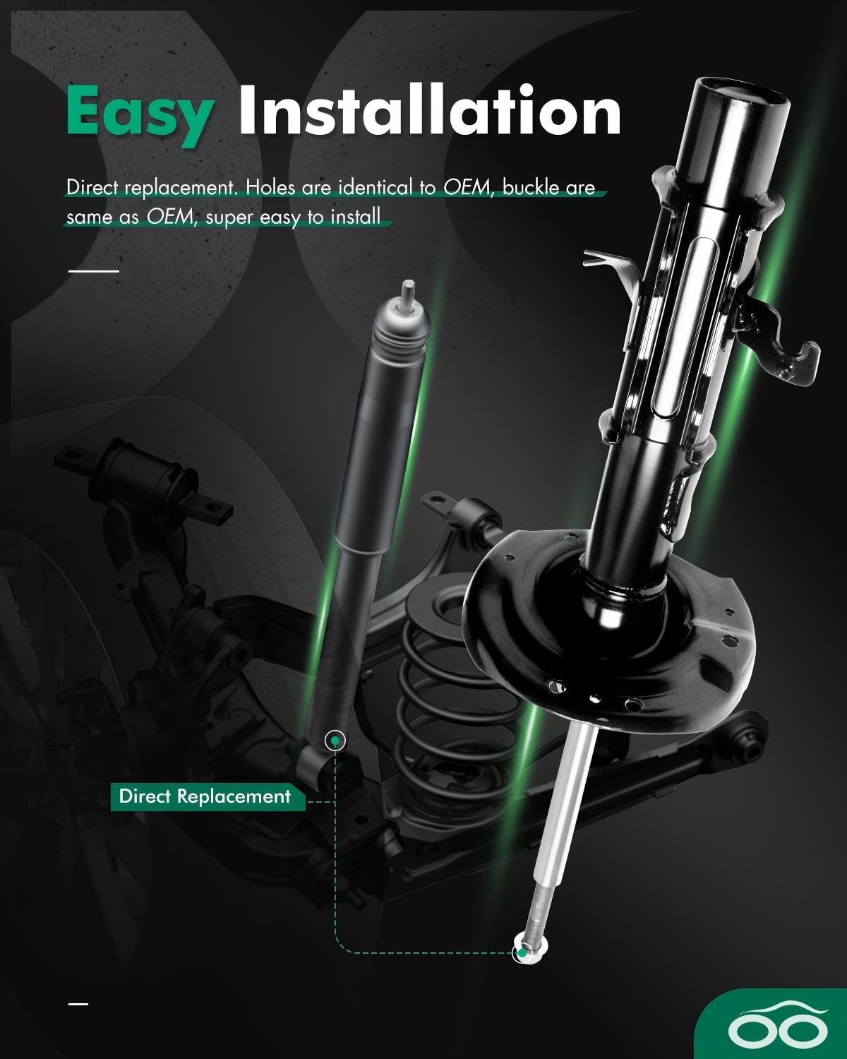 Front Rear shocks,SCITOO 4x Shocks Absorbers Fits For Chevrolet Camaro 2011-2012 Auto Shocks Struts 334686 334687 340069 Amortiguadors