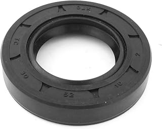 uxcell Oil Seal, TC 30mm x 52mm x 10mm Nitrile Rubber Cover Double Lip with Spring for Mechanical Motive Axle Shaft, Black Pack of 1