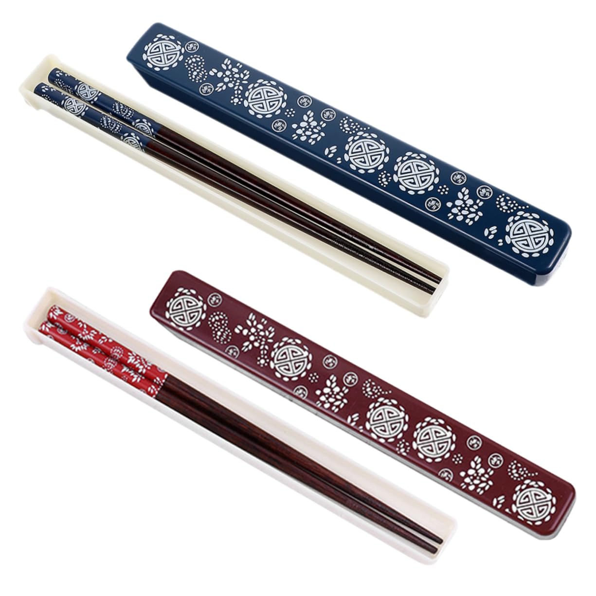 IMIKEYA 2ensembles Japonaises Antidérapantes Avec Boîte De Rangement Pratique Couverts Pour Sushi Cuisine Et Dîner