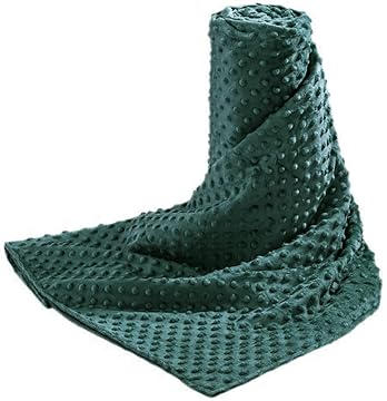 Acdyion Weighted Blankets Removable Duvet Cover for Adults Twin Size (48"x72"),Heavy Blanket Duvet Cover with Soft and Comfort Minky with 12 Ties,Machine Washable Soft Weighted Blanket Cover (Green)