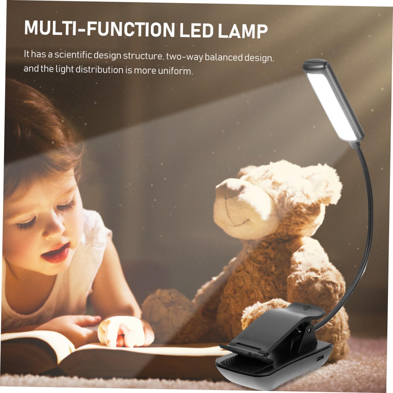 2Sets Rechargeable Music Clip Lamp LED Reading Light for Music Height Stable Clamp Design for Musicians and Book Lovers