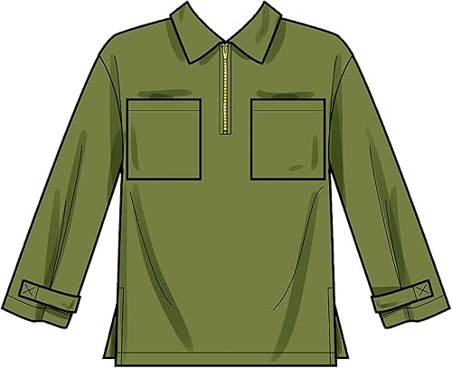 Miniatura 9 de Simplicity Paquete de camisetas de media cremallera para hombre y mujer, cuello y pantalones sin cierre, patrón de costura código 9278, tallas XS-M,