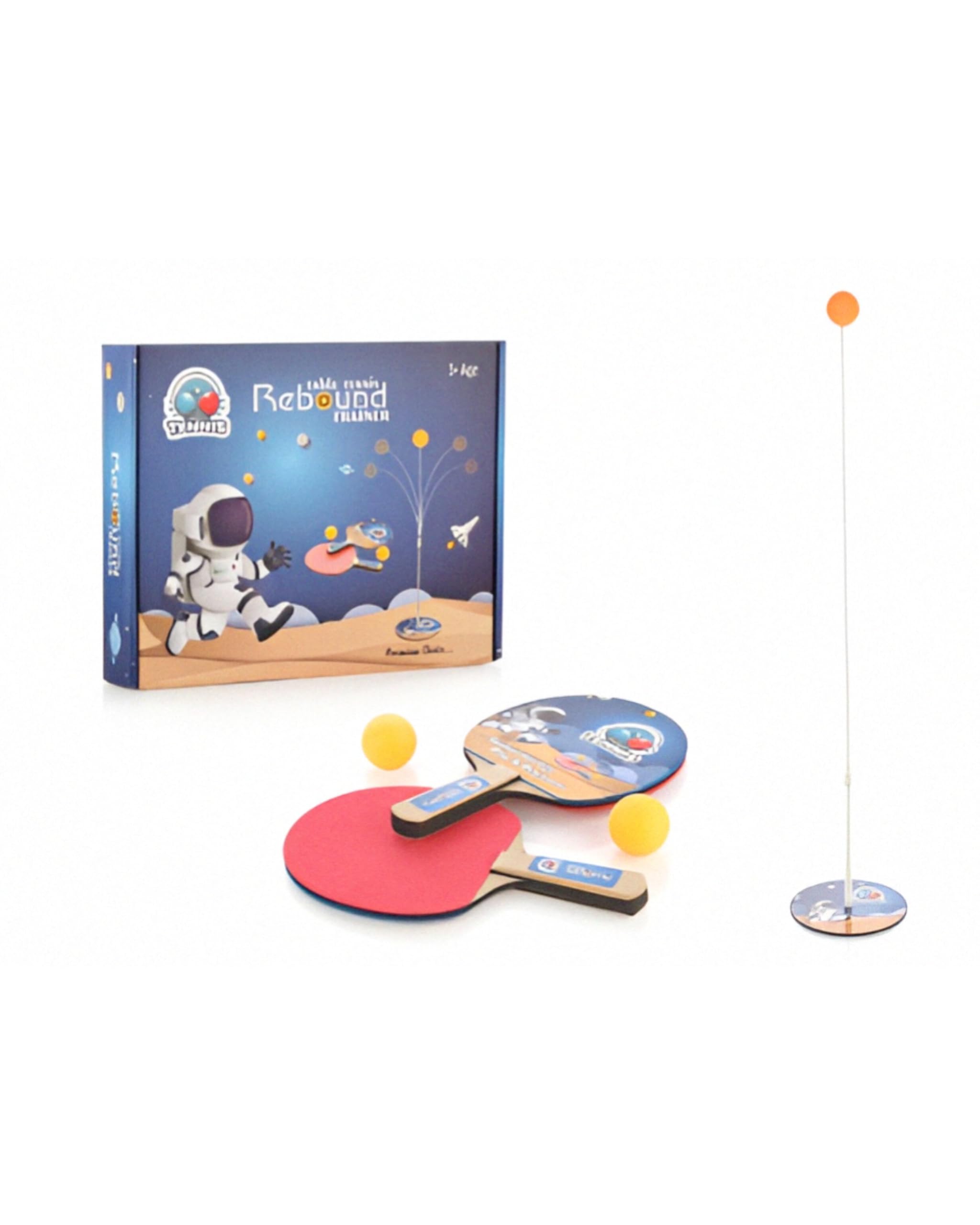 Table Tennis Trainer Toys for Kids & Adults | Rebound Rackets and Balls Base Training Practice Set | Outdoor Indoor Games for Boys & Girls.-image-39