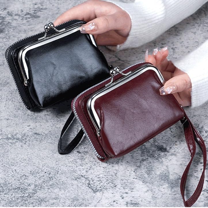 Women Wallets and Purses Leather Money Bag Female Short Hasp Purse Small Coin Card Holders Women Wallet(E)2