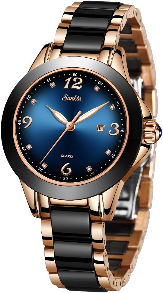 LIGE Horloges Dames Mode Waterdicht Keramiek Analoge Horloges Zwart  Roestvrij Staal Horloge : Amazon.nl: Kleding, schoenen \u0026 sieraden