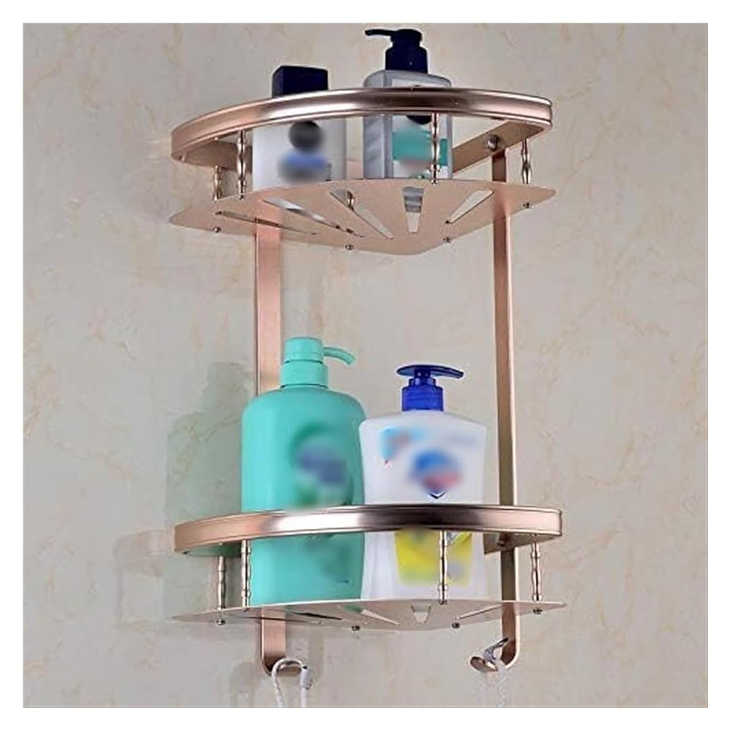 shower storage corner shelves Corner Shower Wall Caddy Space Aluminum Shower Shoo Soap Cosmetic Shelves Bathroom Accessories Storage