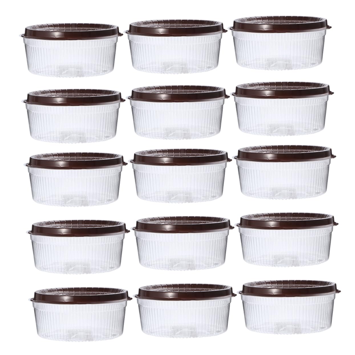 Ciieeo 25 Pcs Plastic Cake Storage Boxes Portable Cupcake Holder for Wedding Baking Parties