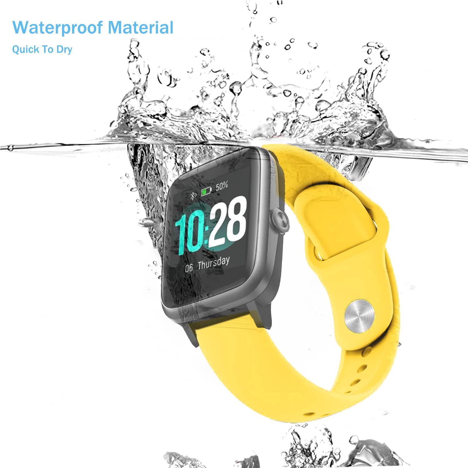 VELULYX Silicone Strap for Veryfitpro Smartwatch ID205L, 19mm Sport Strap for GRV FC1,IDW15, ID205L, ID205U, ID205S, ID205G - Image 4