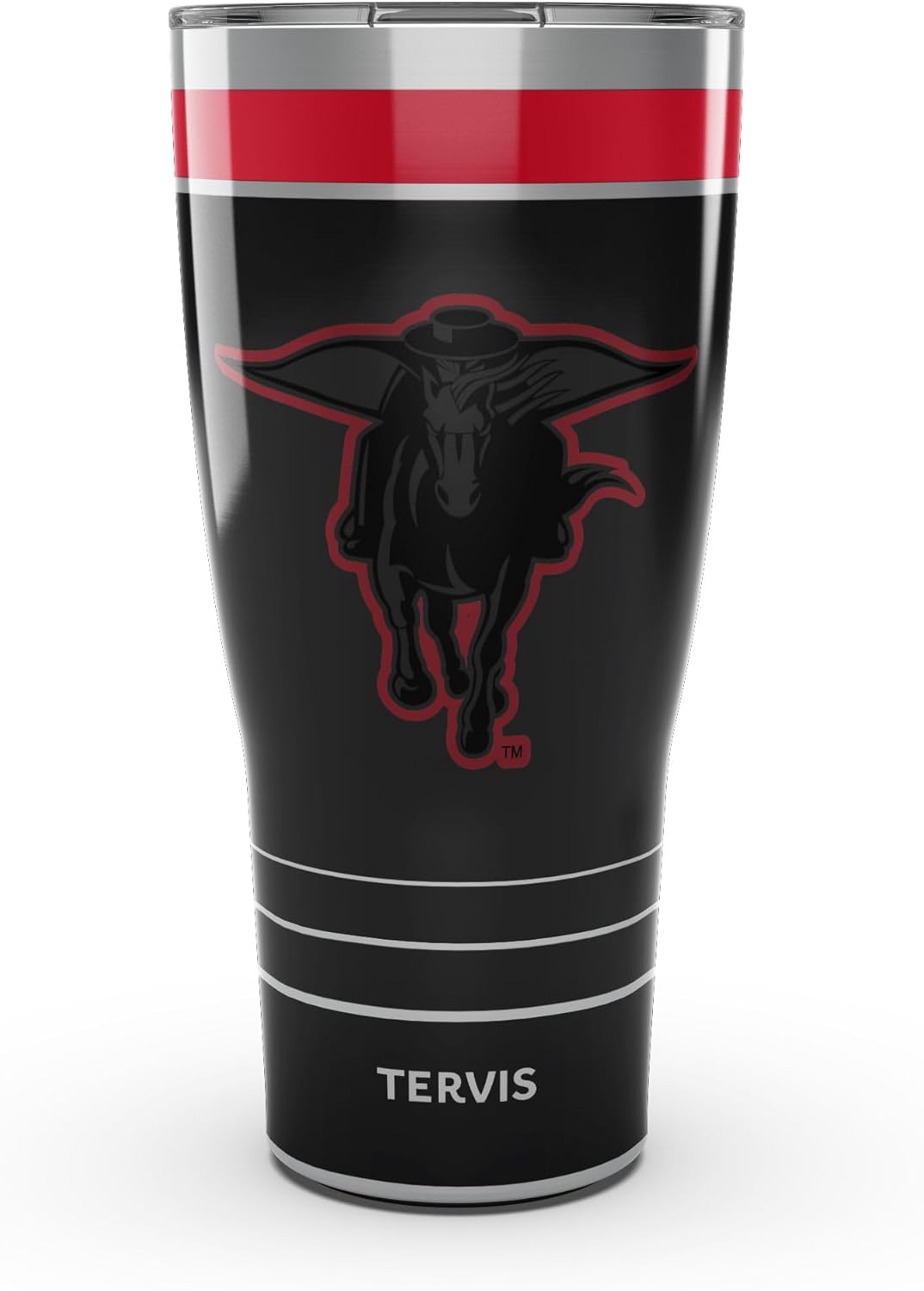 Tervis Traveler Texas Tech Red Raiders - Night Game Triple Insulated Tumbler Travel Cup Keeps Drinks Cold & Hot, 30oz, Stainless Steel