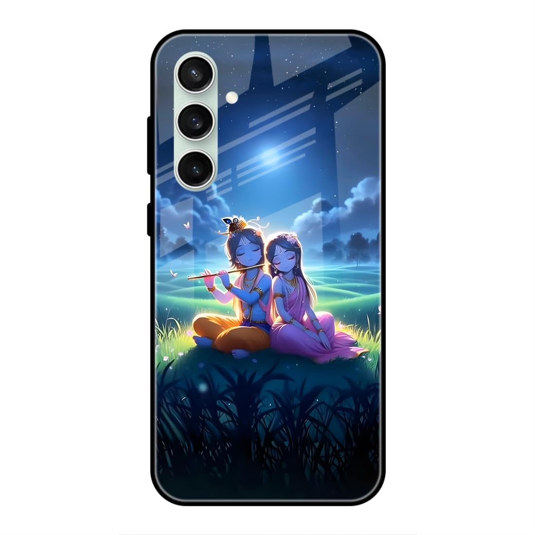 Crepes Radha Krishna/God Designer Printed Glass Case Mobile Back Cover for Samsung S23 FE 5G (TPU+Glass) (B0DHLR63CY) Amazon Price History, Amazon Price Tracker