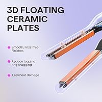 Vista 5 de Wavytalk Plancha plana pequeña de 3/10", Plancha plana de lápiz para cabello corto, corte de duendecillo y flequillo, rizador de pelo para cabello