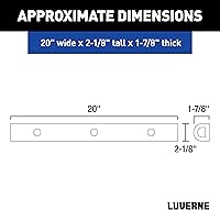 Vista 2 de Luverne 2090616-2 - Tiras de protección de parachoques de goma universal de 20 pulgadas, muelle de carga, parachoques trasero, paquete de 2