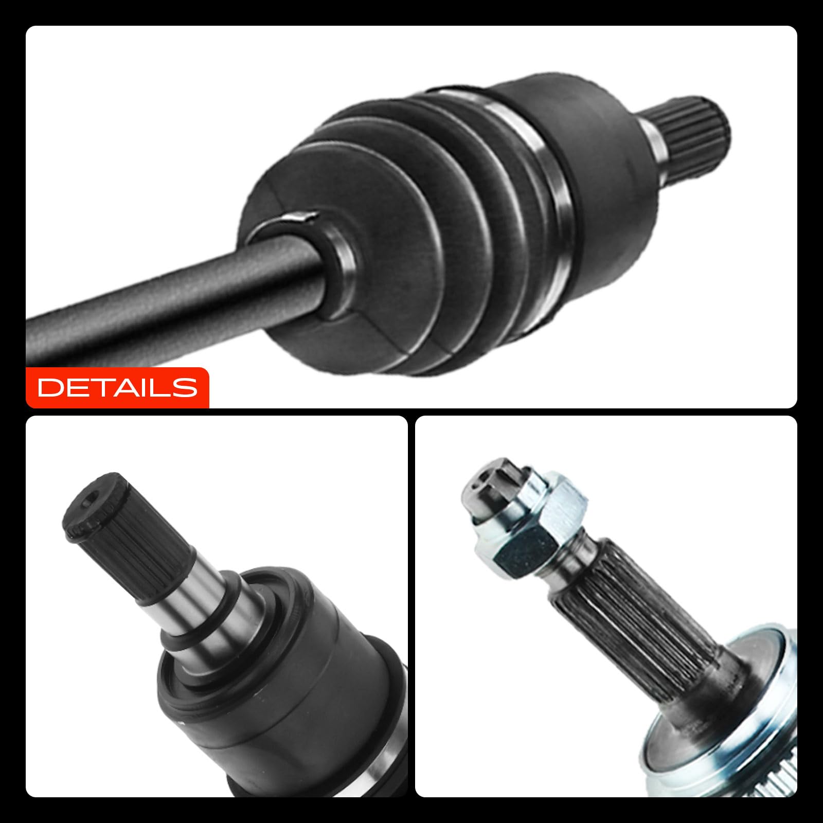 Frankberg Eje motriz Eje de transmisión con ABS Ring Caja de cambios manual Eje delantero Derecha Compatible con Picanto BA 2007-2011 Picanto SA 2004-2011 Replace# 4950007060