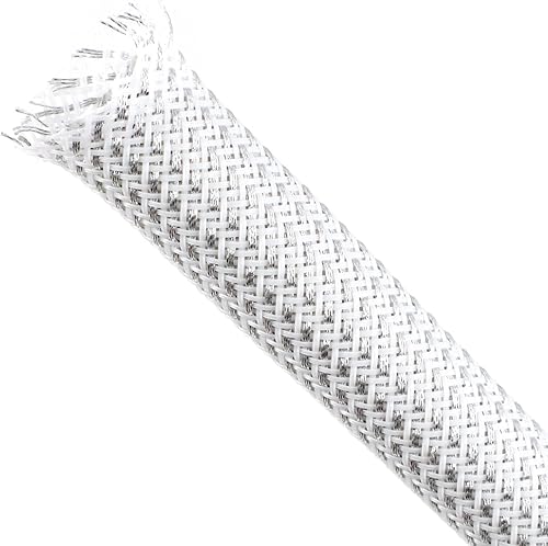 Miniatura 10 de Funda de cable trenzada, funda de cable trenzada expandible de PET, gestión de cables de malla flexible para audio, video y otros dispositivos Negro