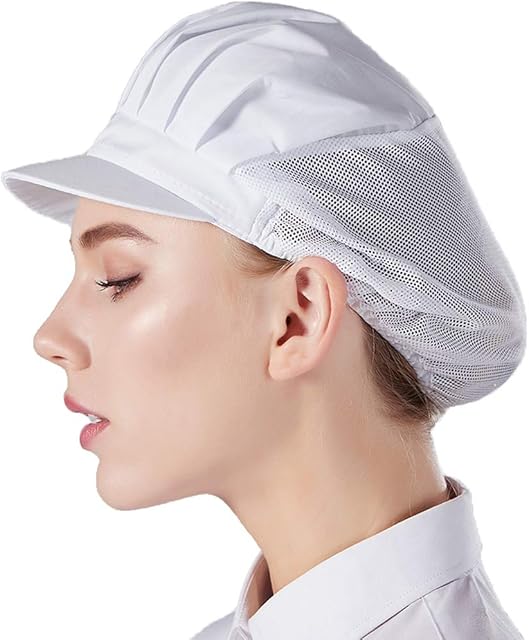 Nanxson Cooking hat mesh Chef Hat Half Mesh 3pcs Unisex Mob Cap Industrial Workshop Protective Working Elastic Kitchen Hats Pack of 3 CF9033