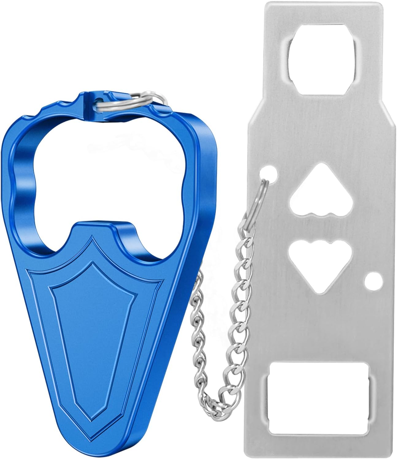 Yomisga Hotel Door Locks for Travelers Portable Door Lock for Travel Safety Latch from Inside, Extra Security Devices for Room Bedroom Apartment Traveling Essentials, Heavy Duty Aluminum, Blue 1Pack