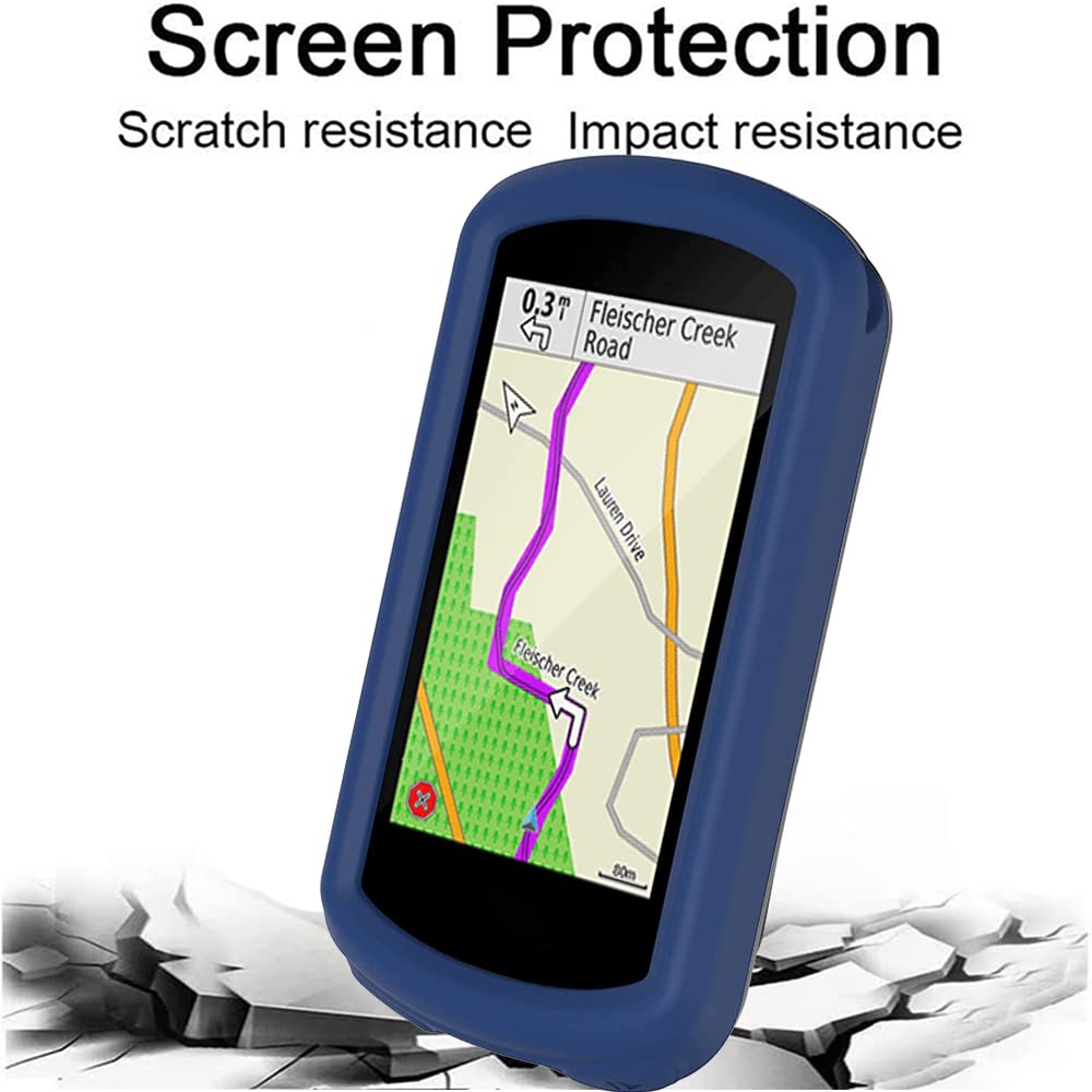 foto-kontor Cover protettiva compatibile con Garmin Edge 1030 in silicone blu/azzurro
