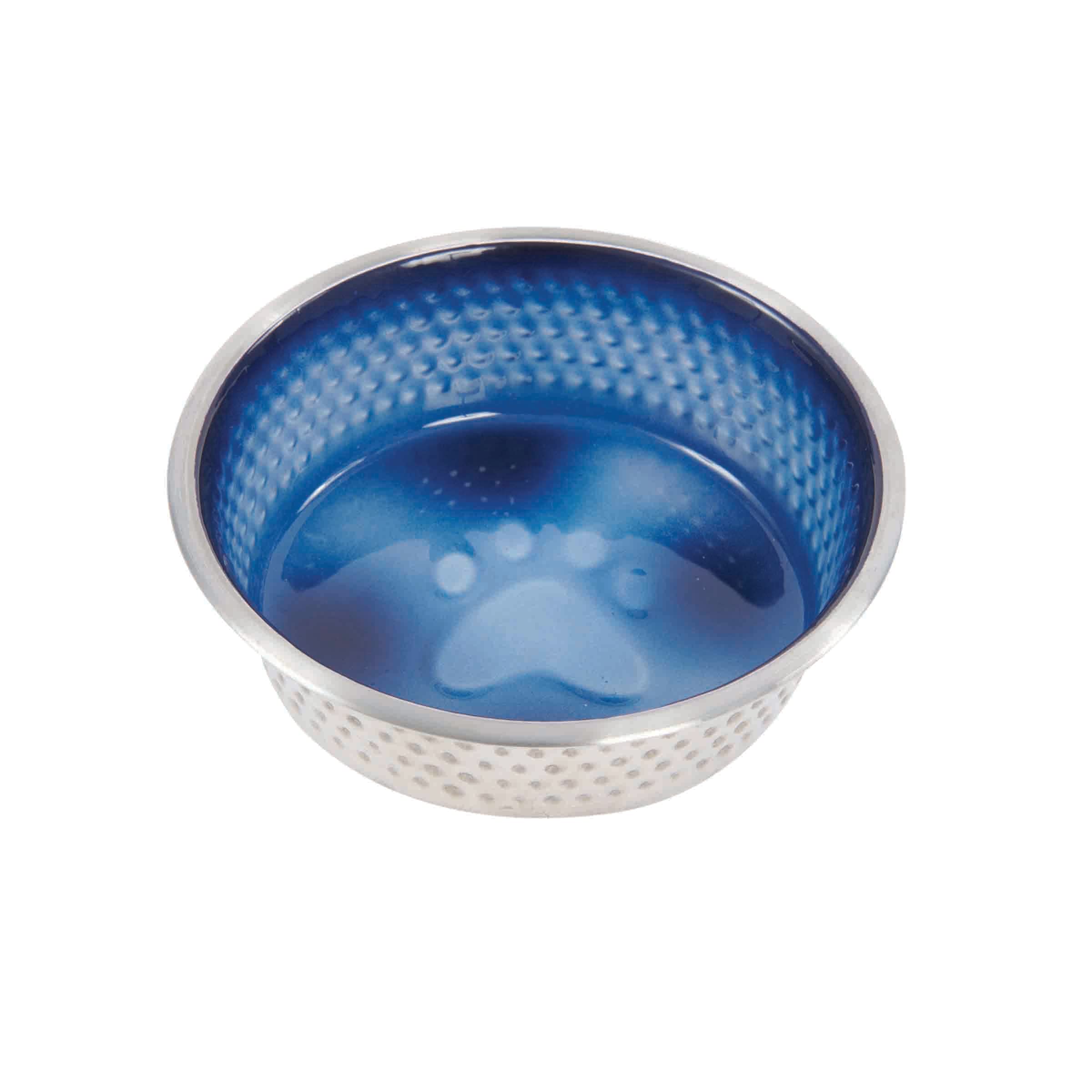WeatherBeeta Non-Slip Stainless Steel Shade Dog Bowl, Royal Blue, 16.5cm