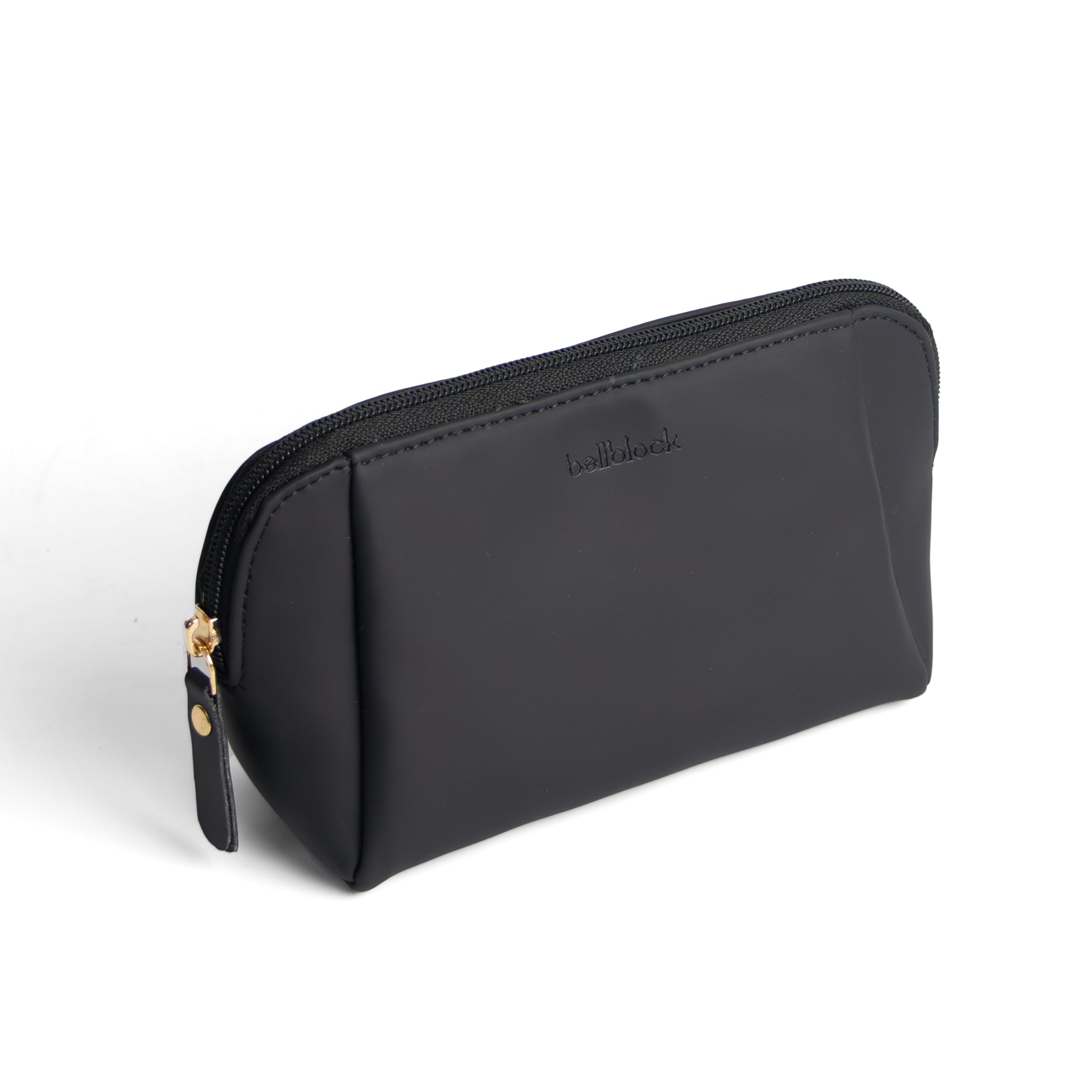 bellblock Travel Organizer Pouch | Makeup Pouch Bag | Gadget Organizer | Toiletry Bag for Men & Women | Medicine Pouch for Travel | Vegan Leather | Black (Small)-picture-29