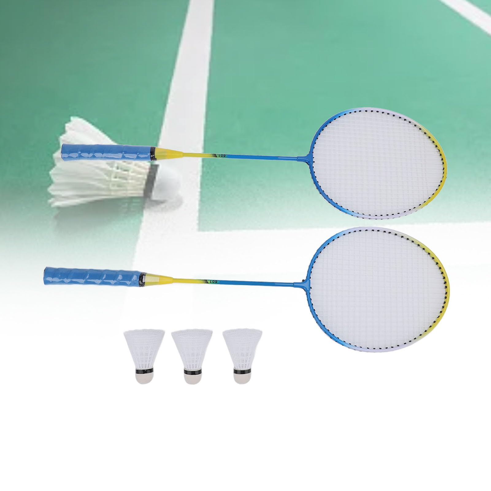 Generic Juego de Volante de Raqueta de Bádminton con Bolsa de Transporte para Entrenamiento y Diversión, Juego de 2 Jugadores con Agarre Cómodo y Control Mejorado