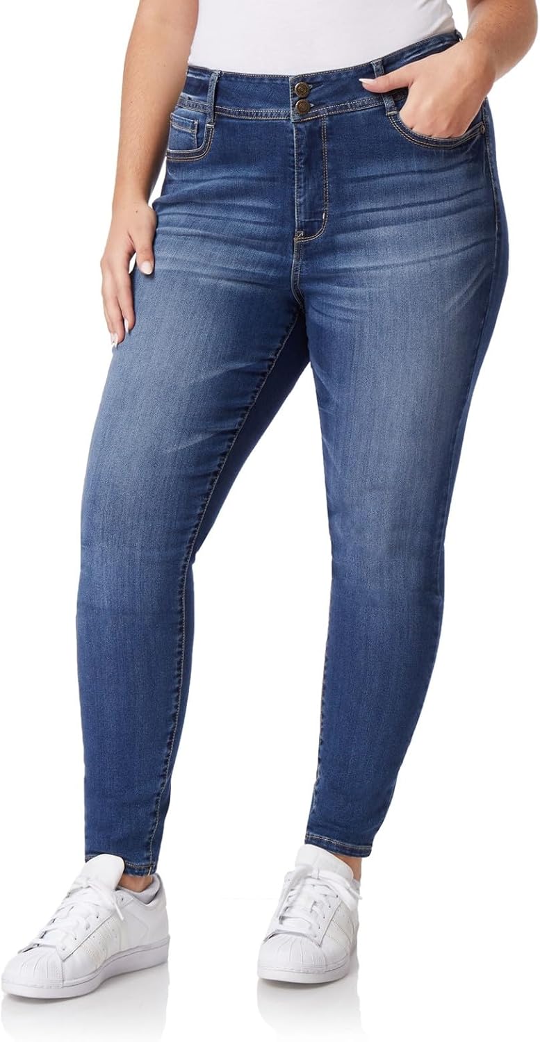 WallFlower Women’s Ultra Fit Mid-Rise Insta Soft Denim Juniors Jeans (Also Available in Plus Sizes)