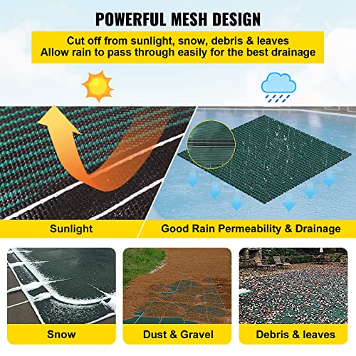 Vevor 18X36FT RECTANGULAR Pool Safety Cover 20' X 40' Rectangle thumb #6