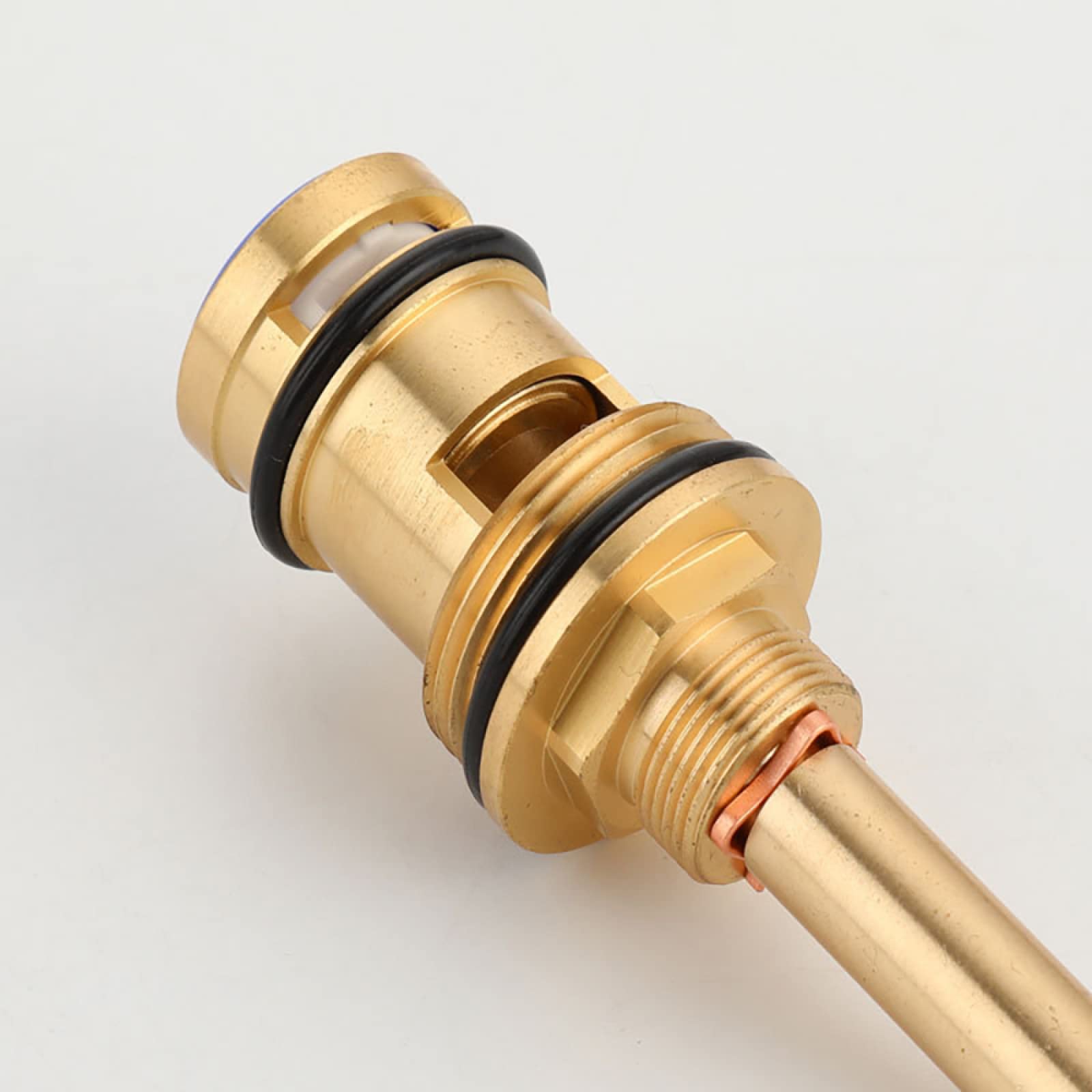 Cartucho De Grifo Mezclador, Válvulas De Grifo, Cartuchos De Disco De Latón De Repuesto, Válvula De Grifo Caliente Y Fría Para Grifo De Cocina De Baño,rojo + Azul
