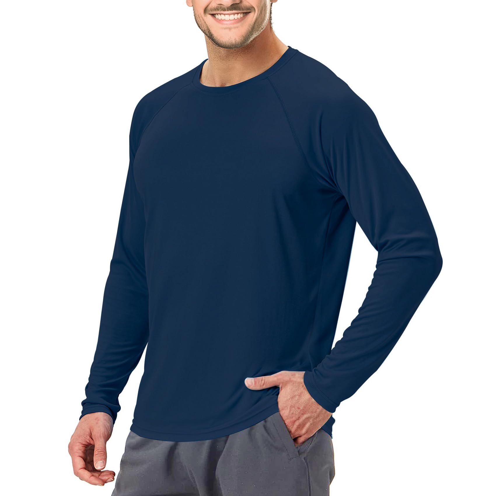 3rd hill Mens Swimming Shirts Short Sleeve UPF 50 Quick Dry Sun Protection Rash Guard Shirts for Fishing Running