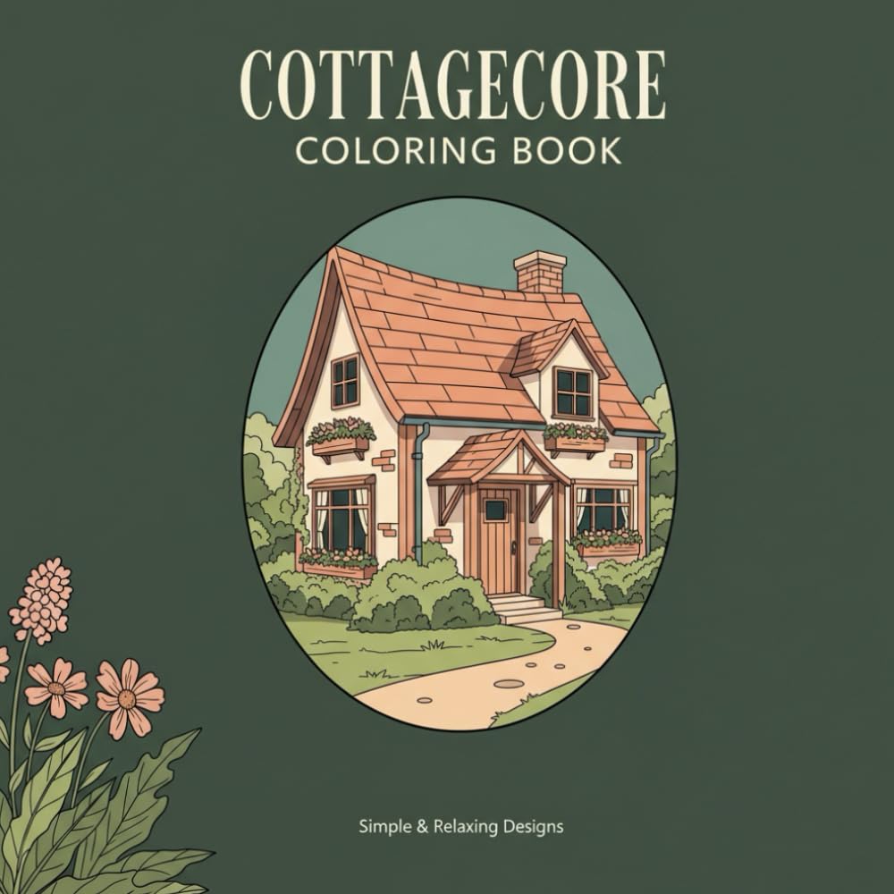 Cottagecore Coloring Book: A Simple and Relaxing Adult Coloring Book Featuring Cozy Garden Scenes, Countryside Moments, and Stress Relief Designs for ... Creativity (Cottagecore Coloring Collection)
